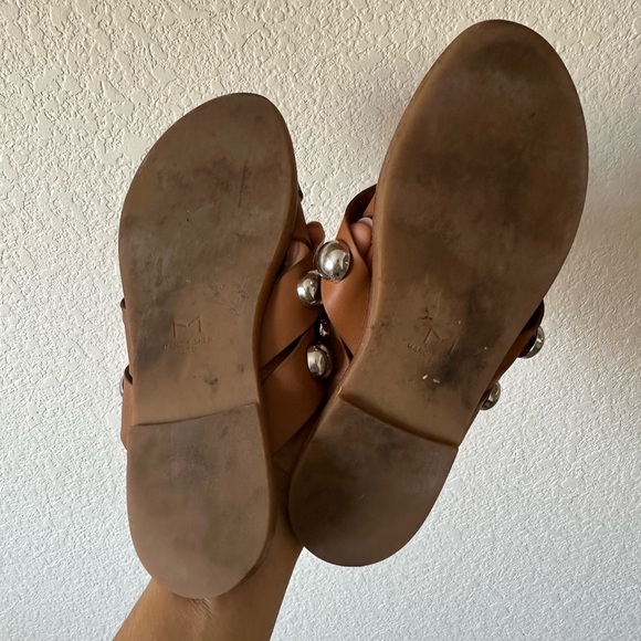 Marc Fisher Ltd Women's Raidan Stud Leather Sandals - Brown - Size 7 - Picture 5 of 5